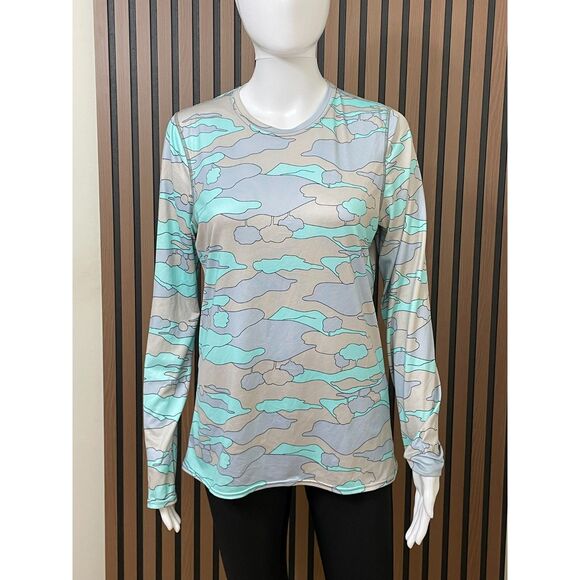 Patagonia Capilene Silkweight Women's M Blue Shirt Polyester Base Layer Stretch - Picture 1 of 7